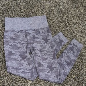 Gymshark Camo Seamless Leggings Lavender Grey